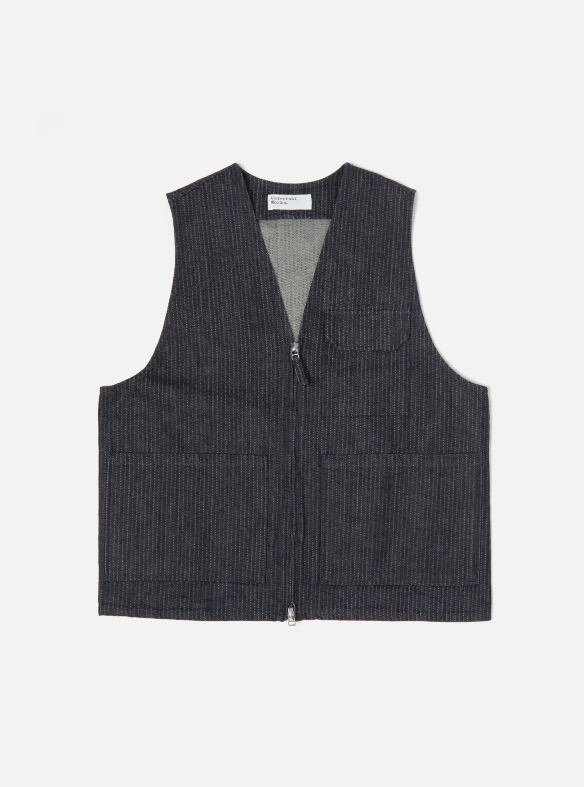 Online Marine Gilet In Indigo Japanese Twill Denim Men Waistcoats & Gilets.