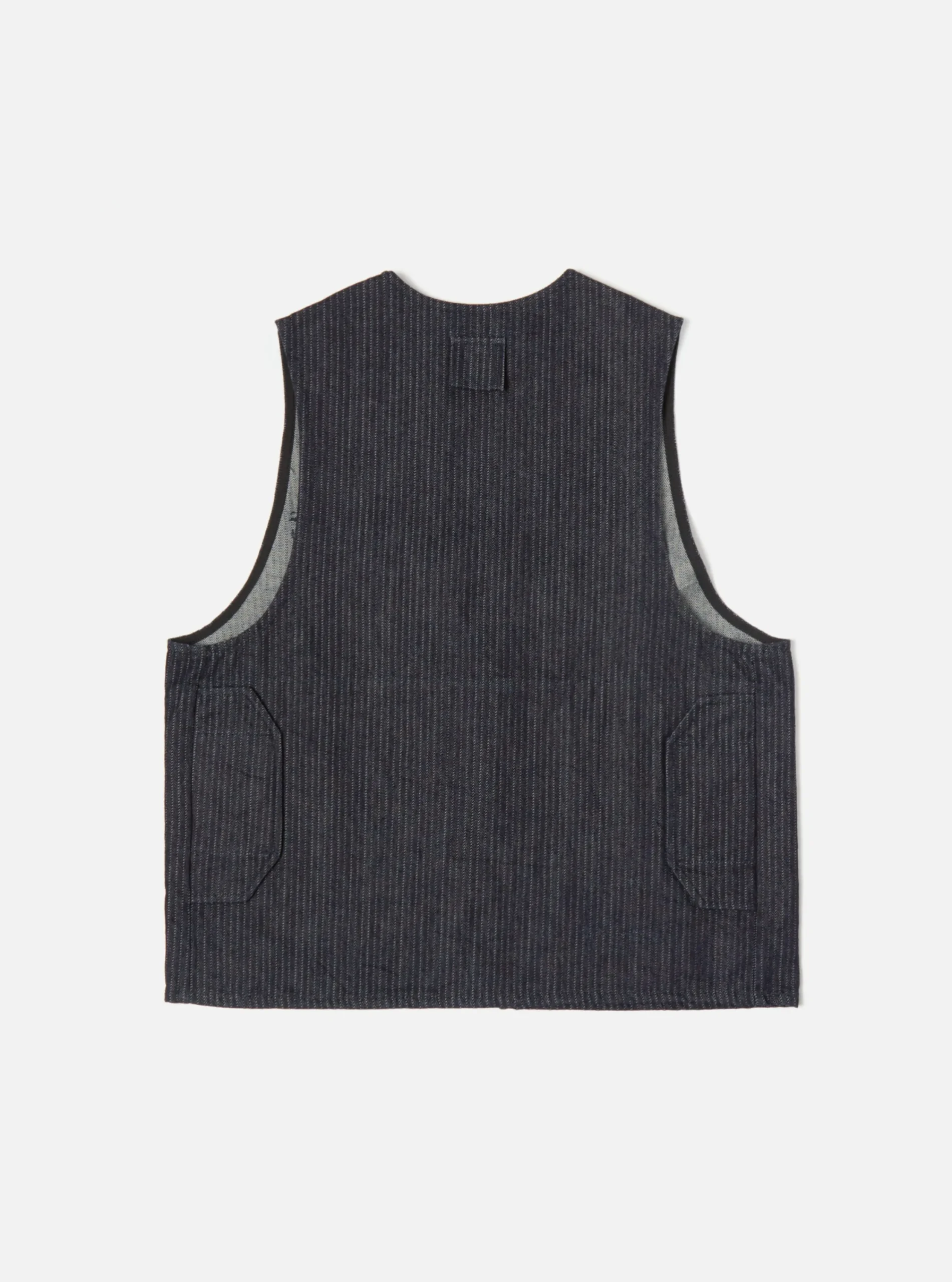 Online Marine Gilet In Indigo Japanese Twill Denim Men Waistcoats & Gilets.