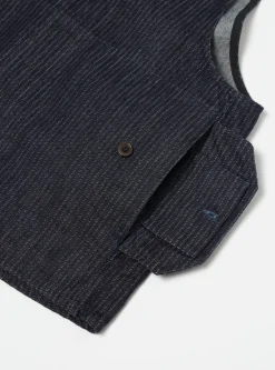 Online Marine Gilet In Indigo Japanese Twill Denim Men Waistcoats & Gilets.