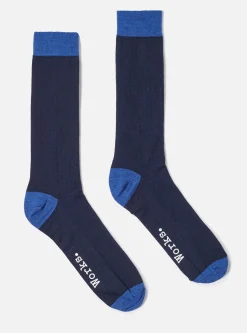 Best Sale Merino Classic Sock In Navy Merino Men Underwear & Socks.