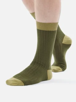 Hot Merino Classic Sock In Olive Merino Men Underwear & Socks.