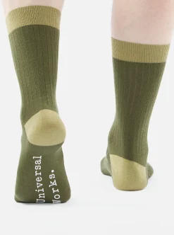 Hot Merino Classic Sock In Olive Merino Men Underwear & Socks.