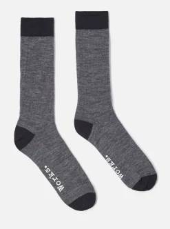 Cheap Merino Classic Sock In Grey Marl Merino Men Underwear & Socks.