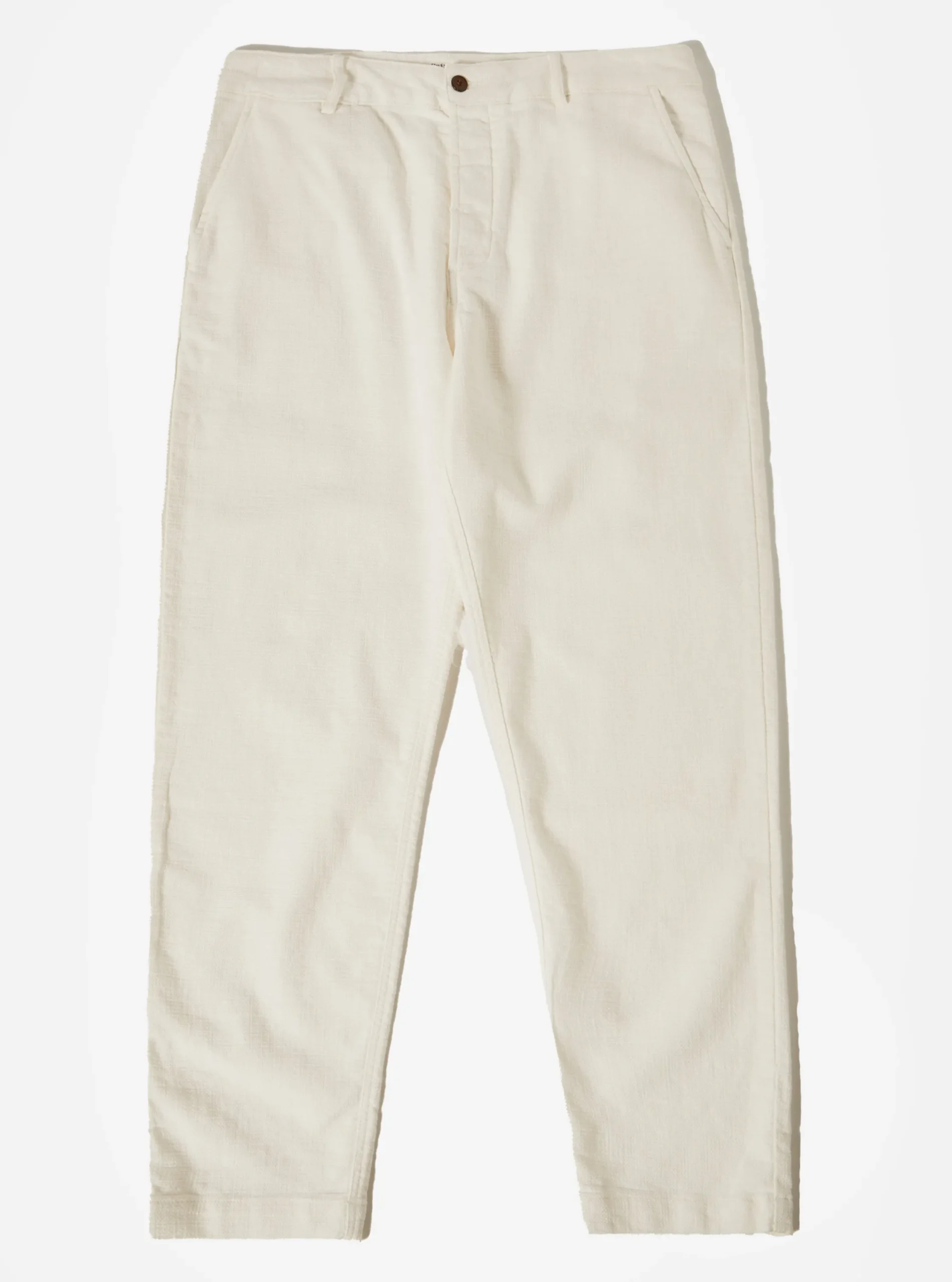 Best Sale Military Chino In Ecru Chevron Cotton Men Trousers.
