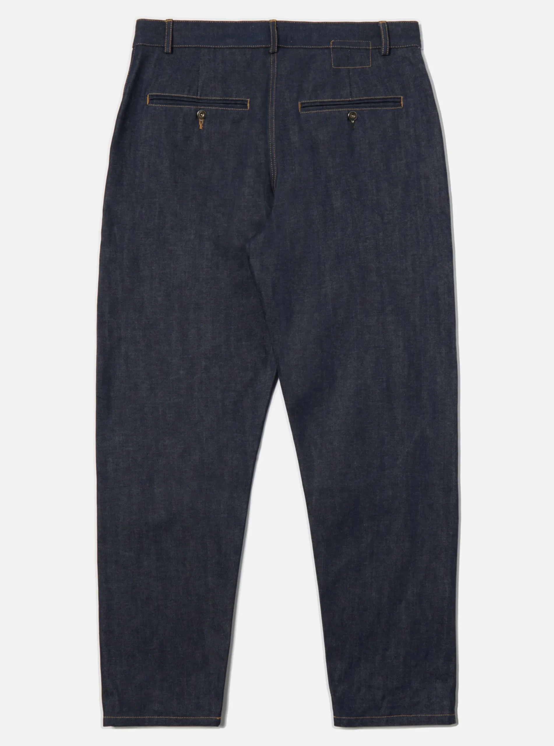 Store Military Chino In Indigo 13Oz Selvedge Denim Men Trousers.