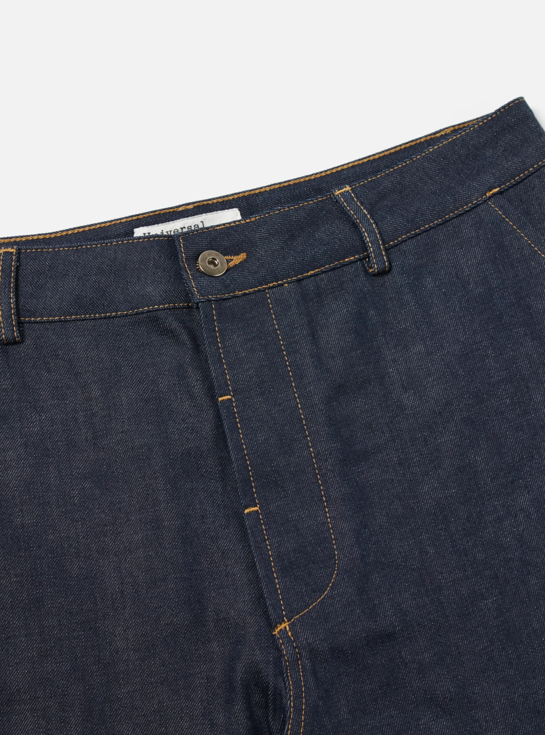 Store Military Chino In Indigo 13Oz Selvedge Denim Men Trousers.