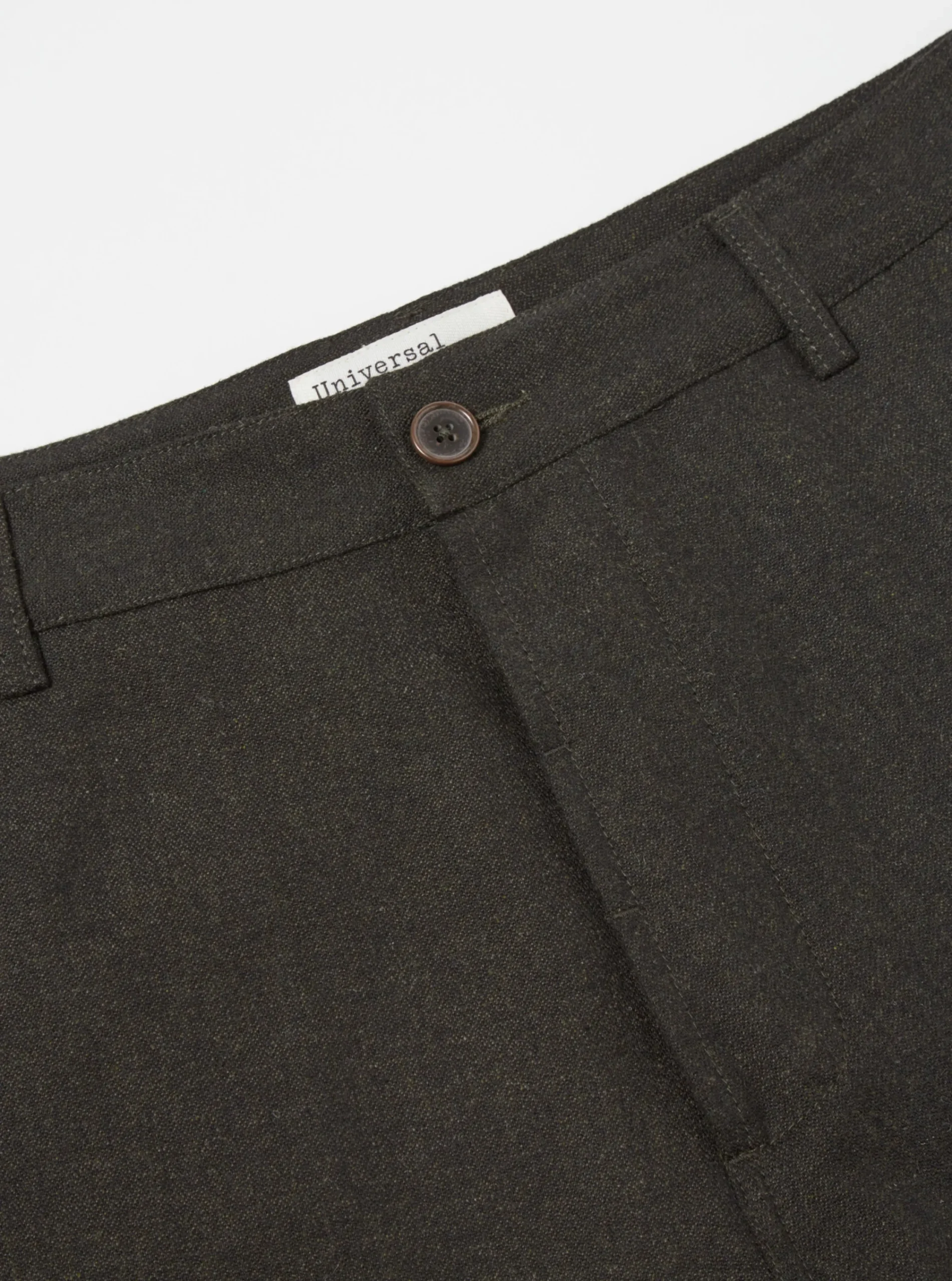 Cheap Military Chino In Olive Upcycled Italian Tweed Men Suiting.