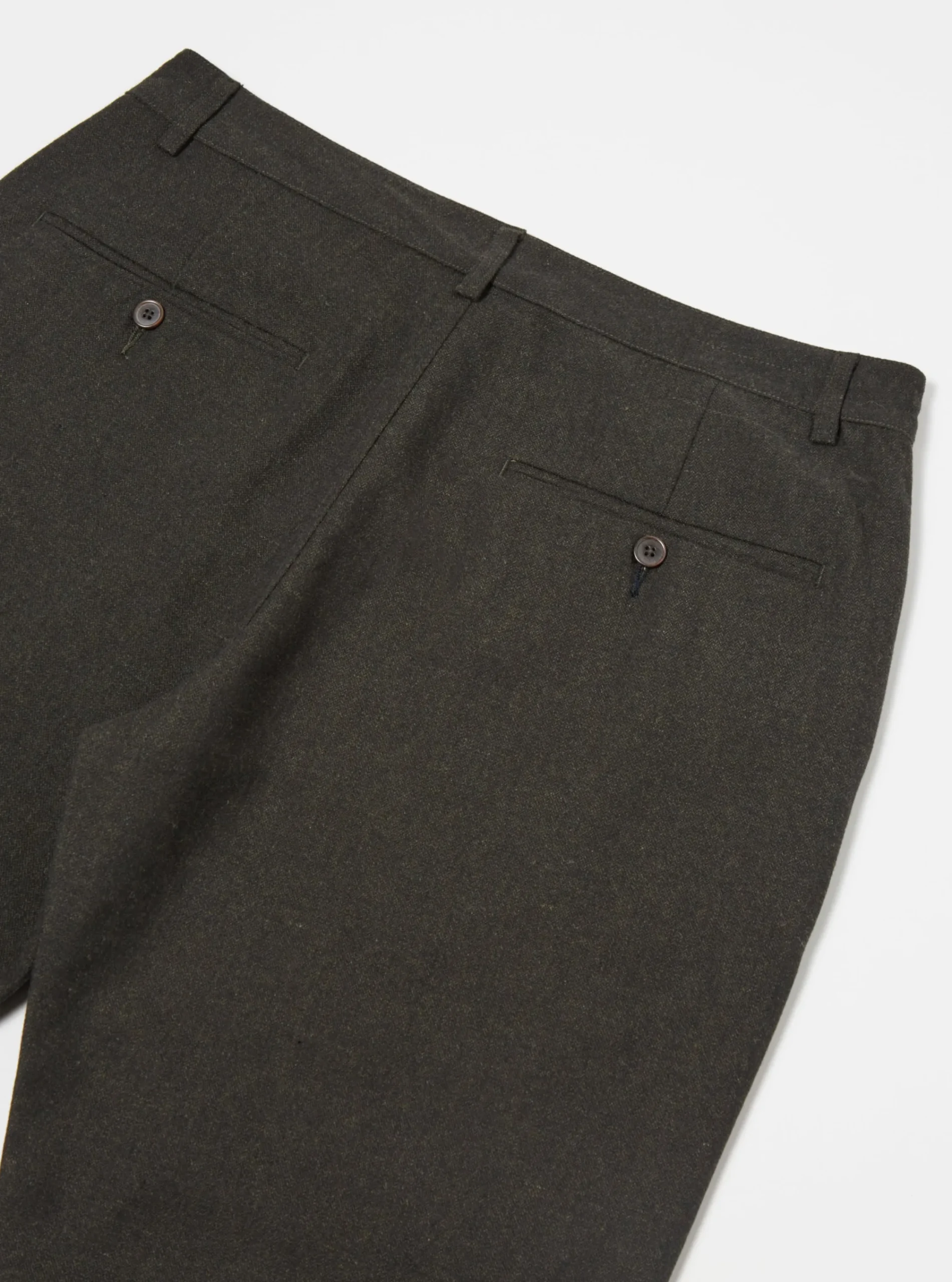 Cheap Military Chino In Olive Upcycled Italian Tweed Men Suiting.