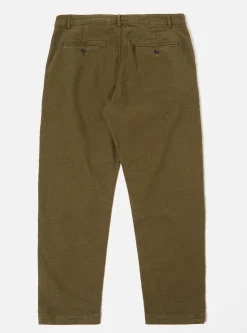 Cheap Military Chino In Olive Chevron Cotton Men Suiting.