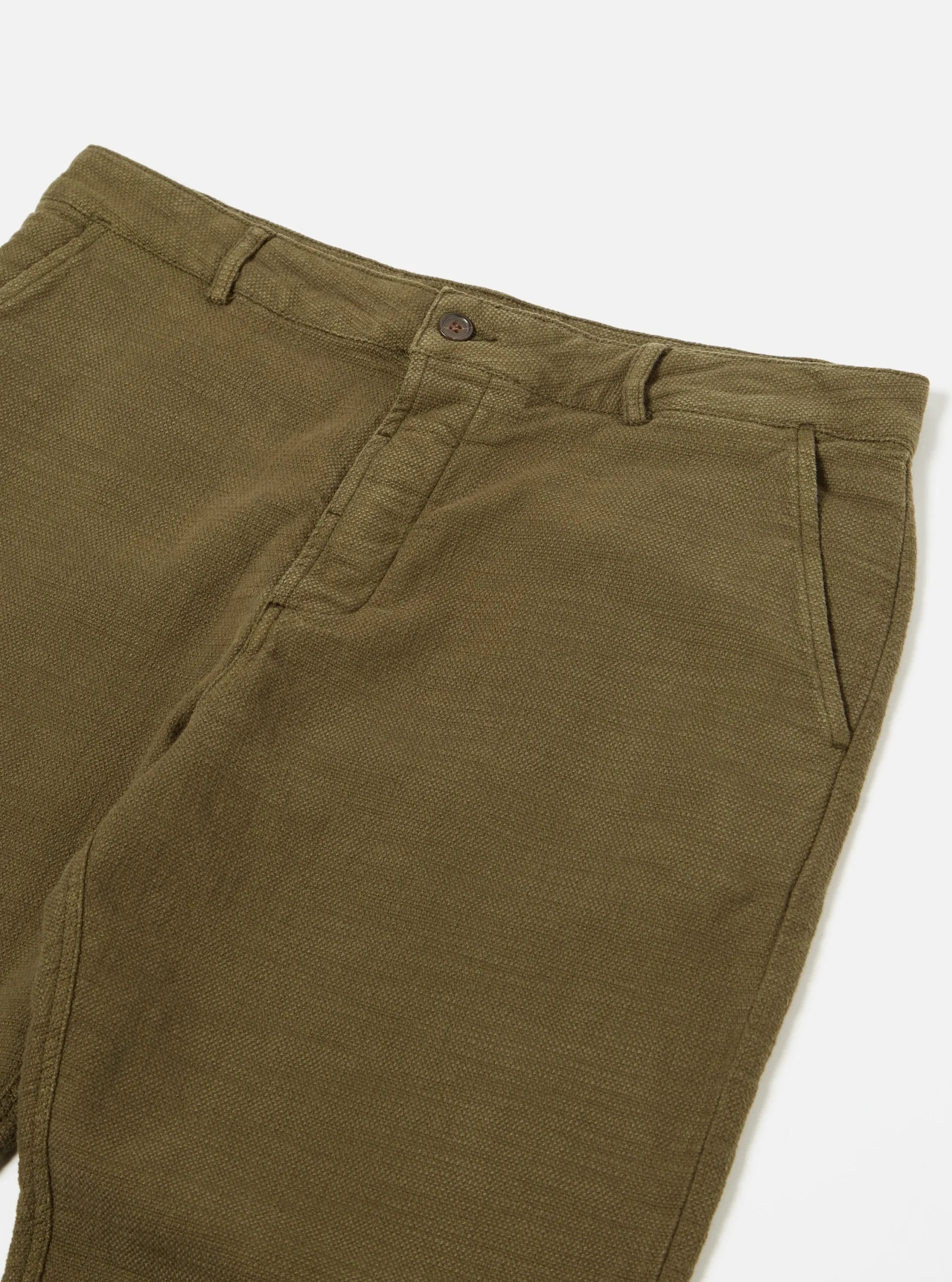 Cheap Military Chino In Olive Chevron Cotton Men Suiting.