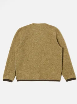 Best Mixed Cardigan In Mixed Olive Wool Fleece Men Fleece.