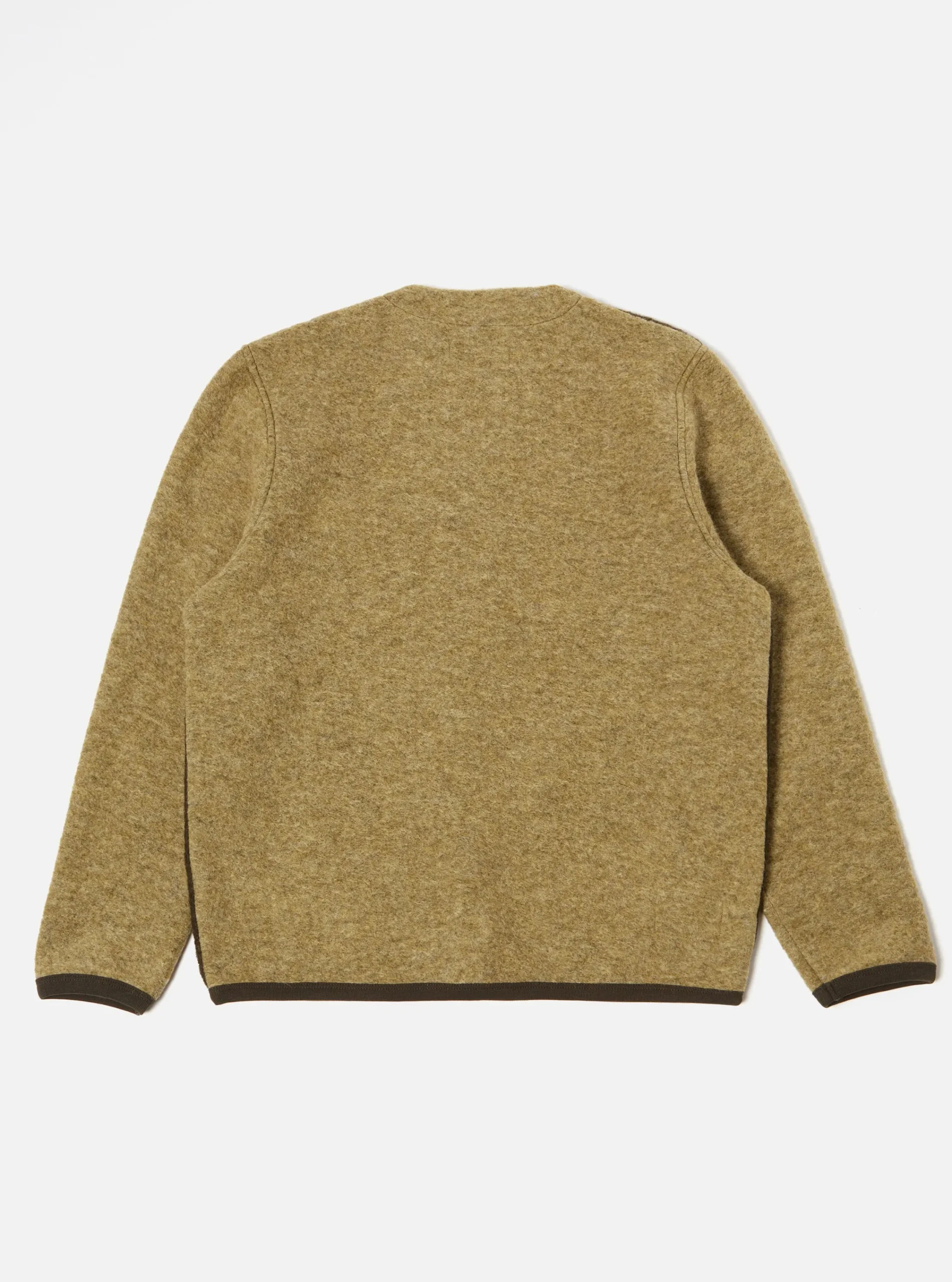 Best Mixed Cardigan In Mixed Olive Wool Fleece Men Fleece.