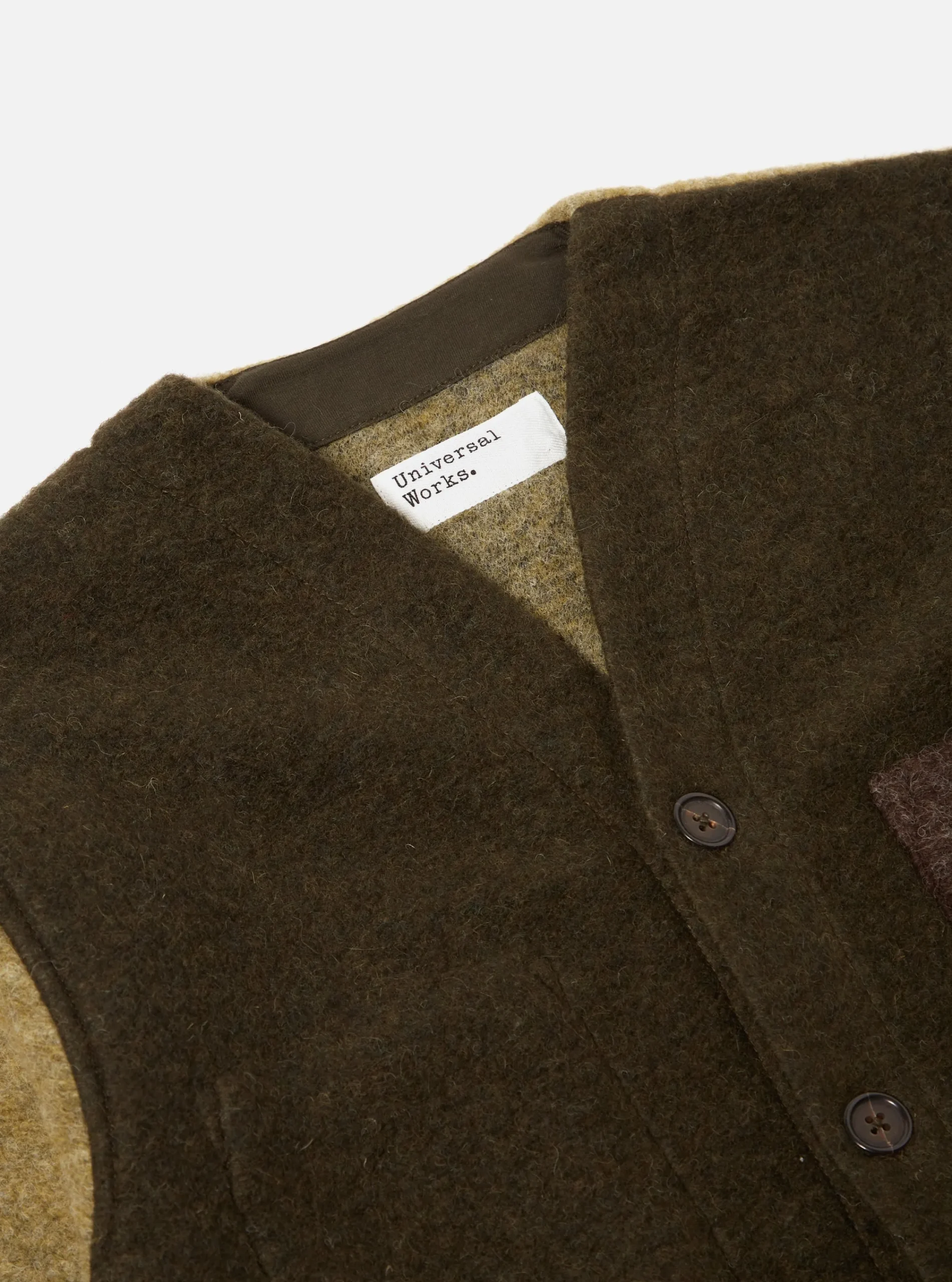 Best Mixed Cardigan In Mixed Olive Wool Fleece Men Fleece.