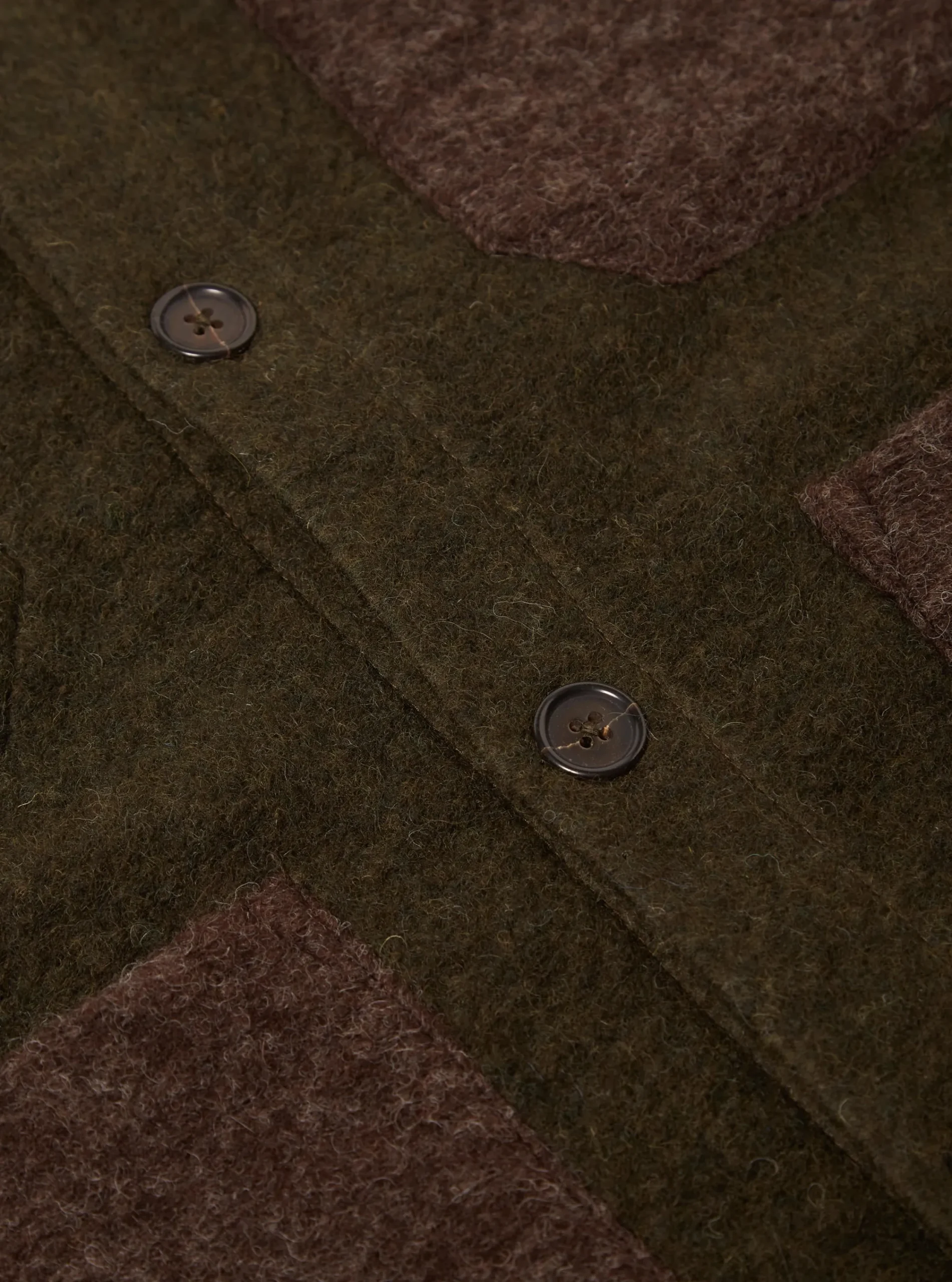 Best Mixed Cardigan In Mixed Olive Wool Fleece Men Fleece.