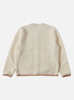 Best Mixed Cardigan In Stone/Ecru Wool Fleece Men Fleece.