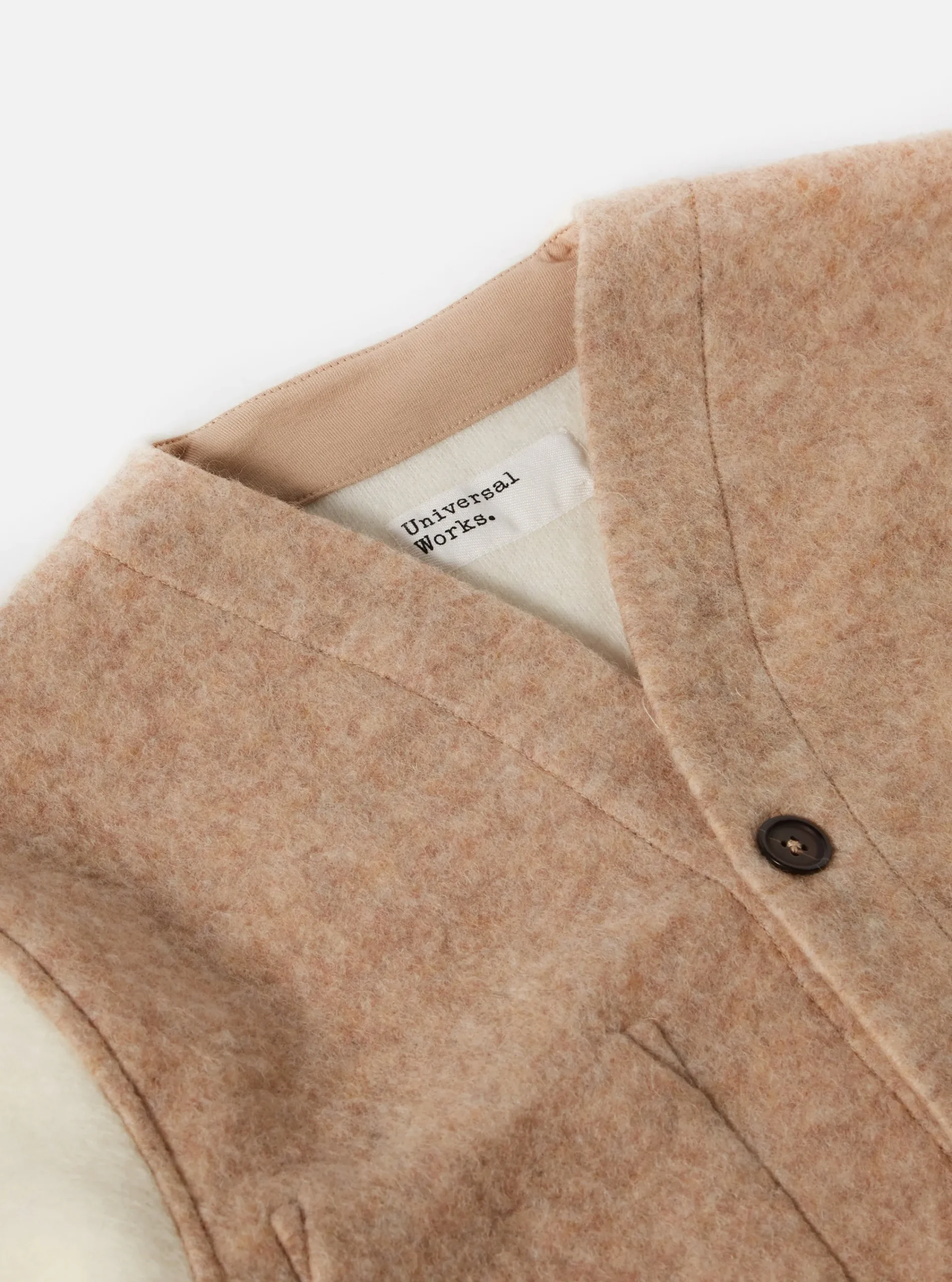 Best Mixed Cardigan In Stone/Ecru Wool Fleece Men Fleece.