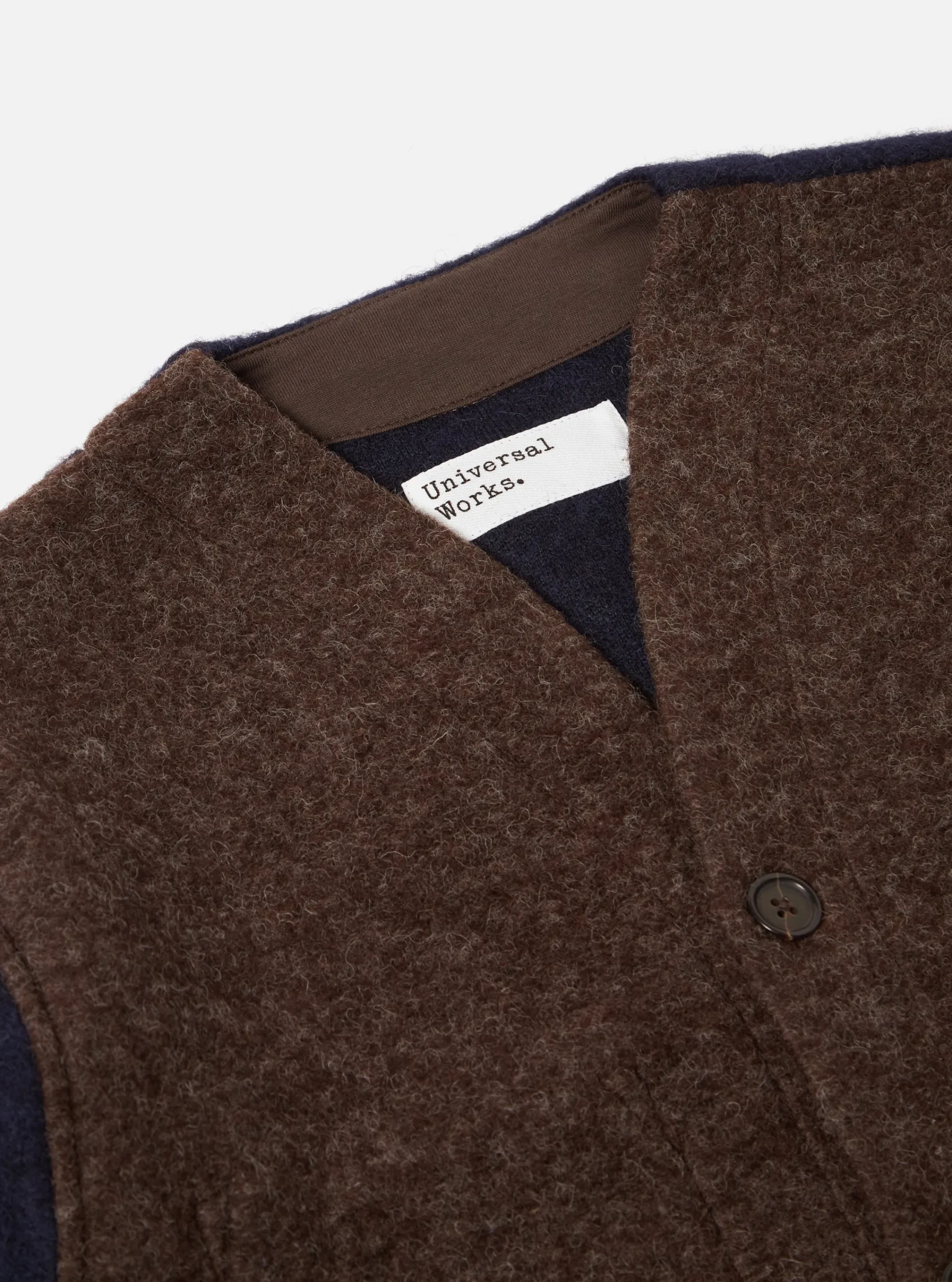 Best Sale Mixed Cardigan In Mixed Brown Wool Fleece Men Fleece.