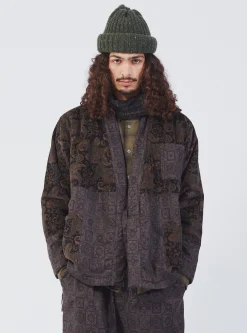 Store Mixed Kyoto Work Jacket In Black Japanese Print Twill/Cord Men Coats & Outerwear.