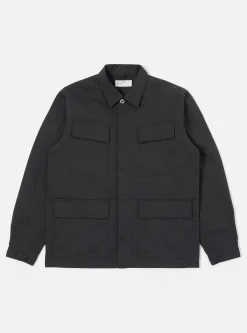 New Mw Fatigue Jacket In Black Twill Men Jackets.