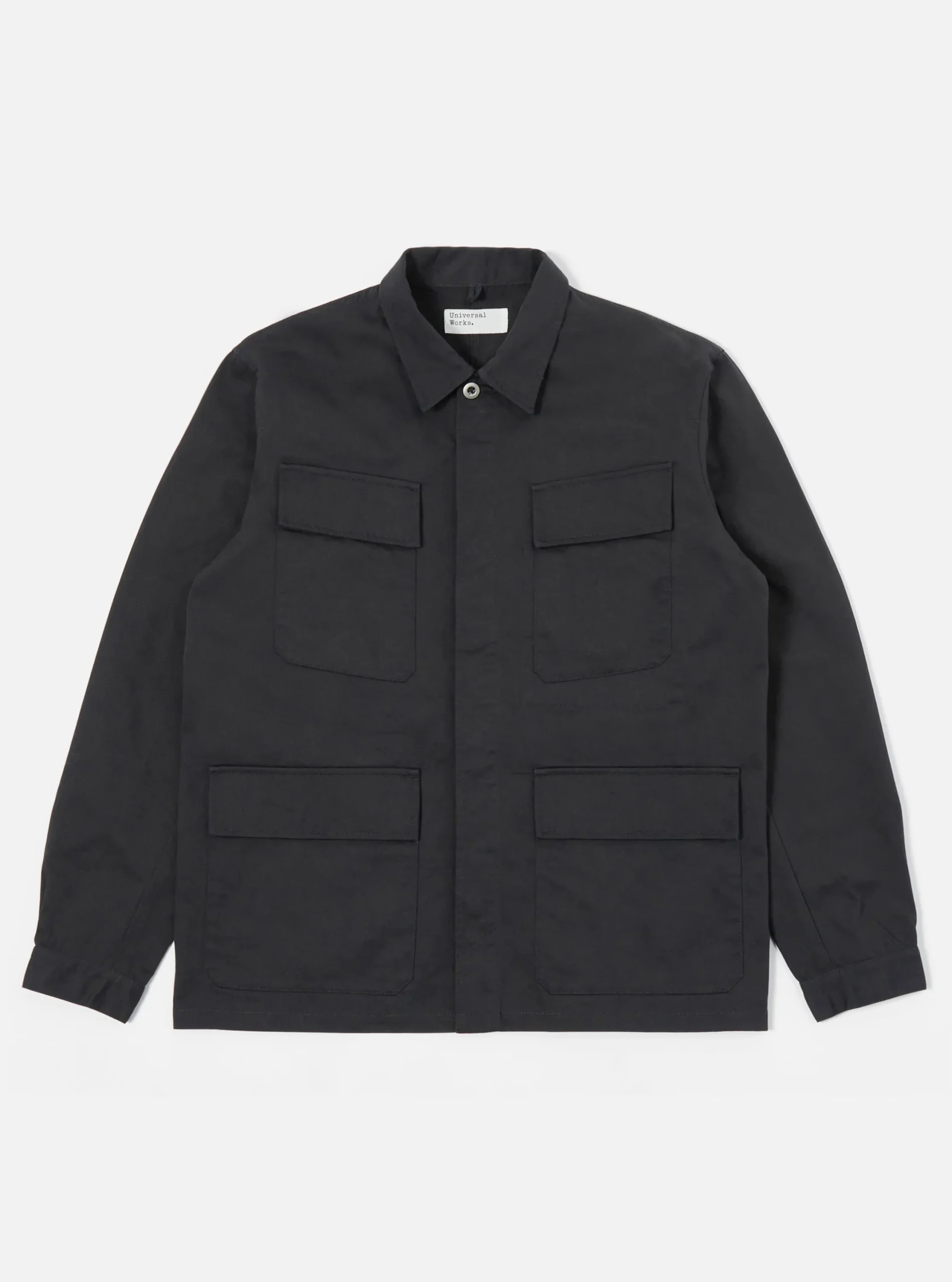 New Mw Fatigue Jacket In Black Twill Men Jackets.