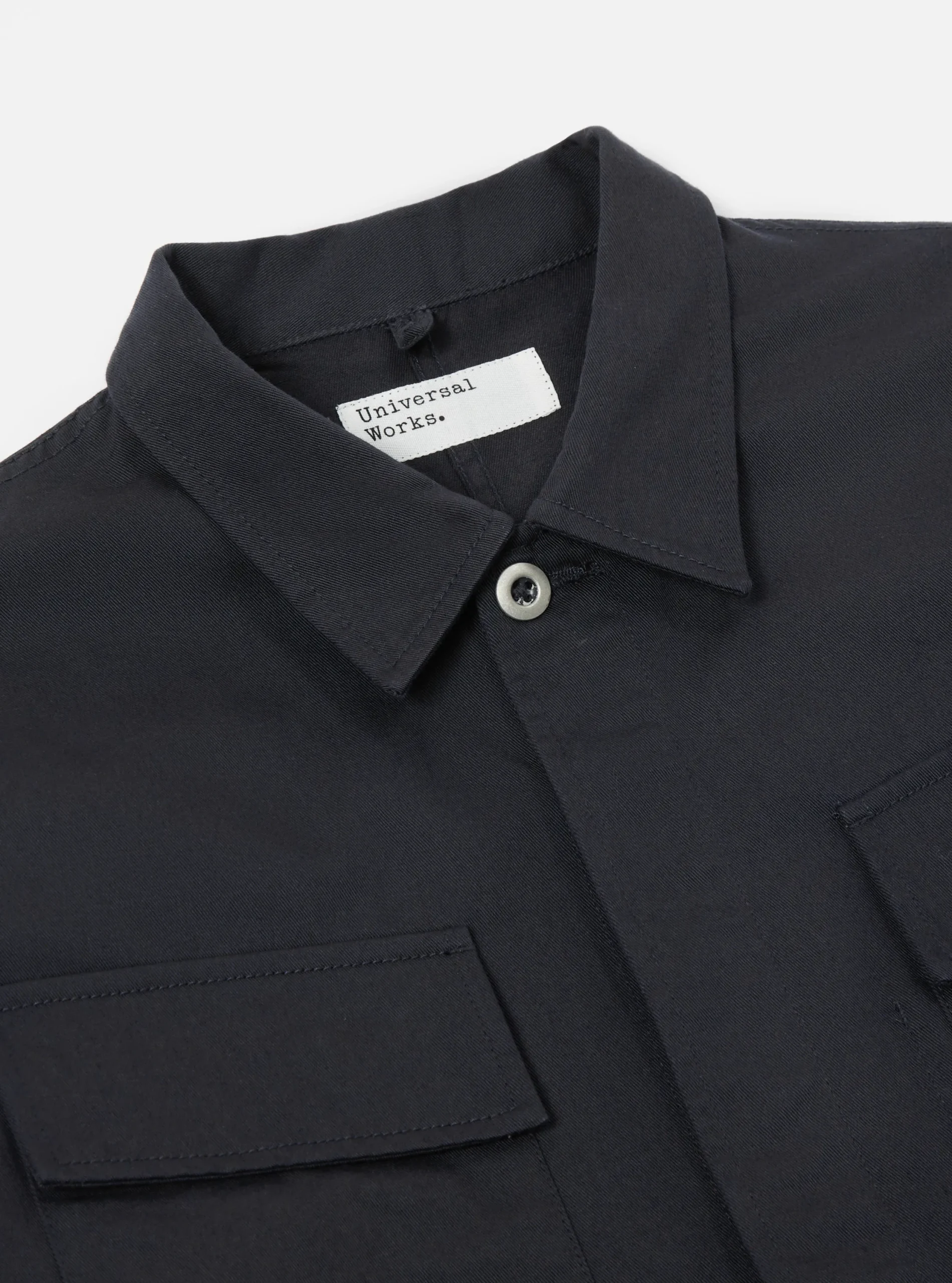 New Mw Fatigue Jacket In Black Twill Men Jackets.