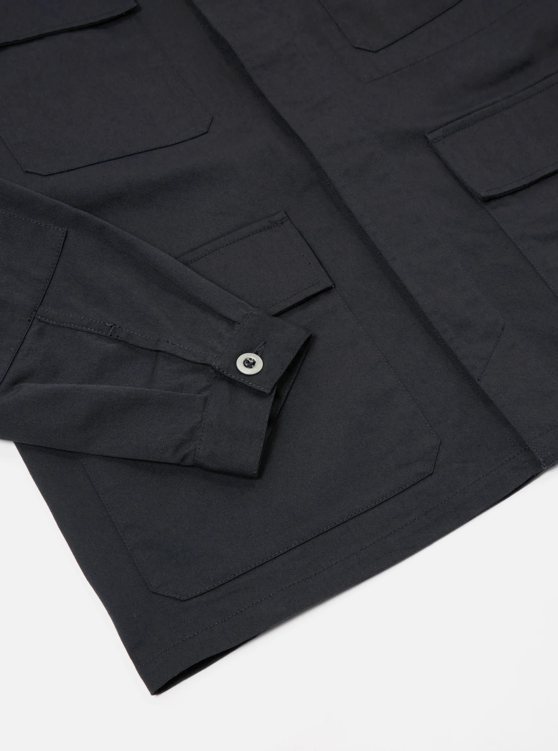 New Mw Fatigue Jacket In Black Twill Men Jackets.