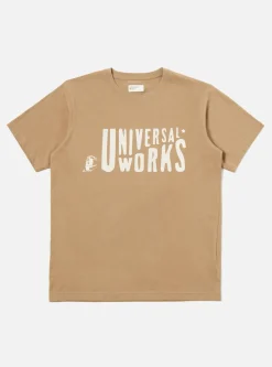 Discount Mystery Train Print Tee In Sand Single Jersey Men Tees & Sweats.
