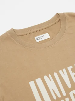 Discount Mystery Train Print Tee In Sand Single Jersey Men Tees & Sweats.