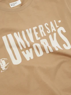 Discount Mystery Train Print Tee In Sand Single Jersey Men Tees & Sweats.