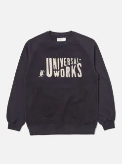 Cheap 'Mystery Train' Print Sweatshirt In Navy Brushback Men Tees & Sweats.