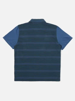 Discount Newlyn Polo In Navy O/D Dead Stock Jersey Men Tees & Sweats.