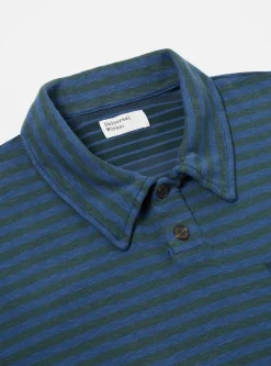 Discount Newlyn Polo In Navy O/D Dead Stock Jersey Men Tees & Sweats.