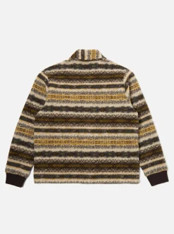 Shop New York Cardigan In Fairisle Wool Mix Men Fleece.