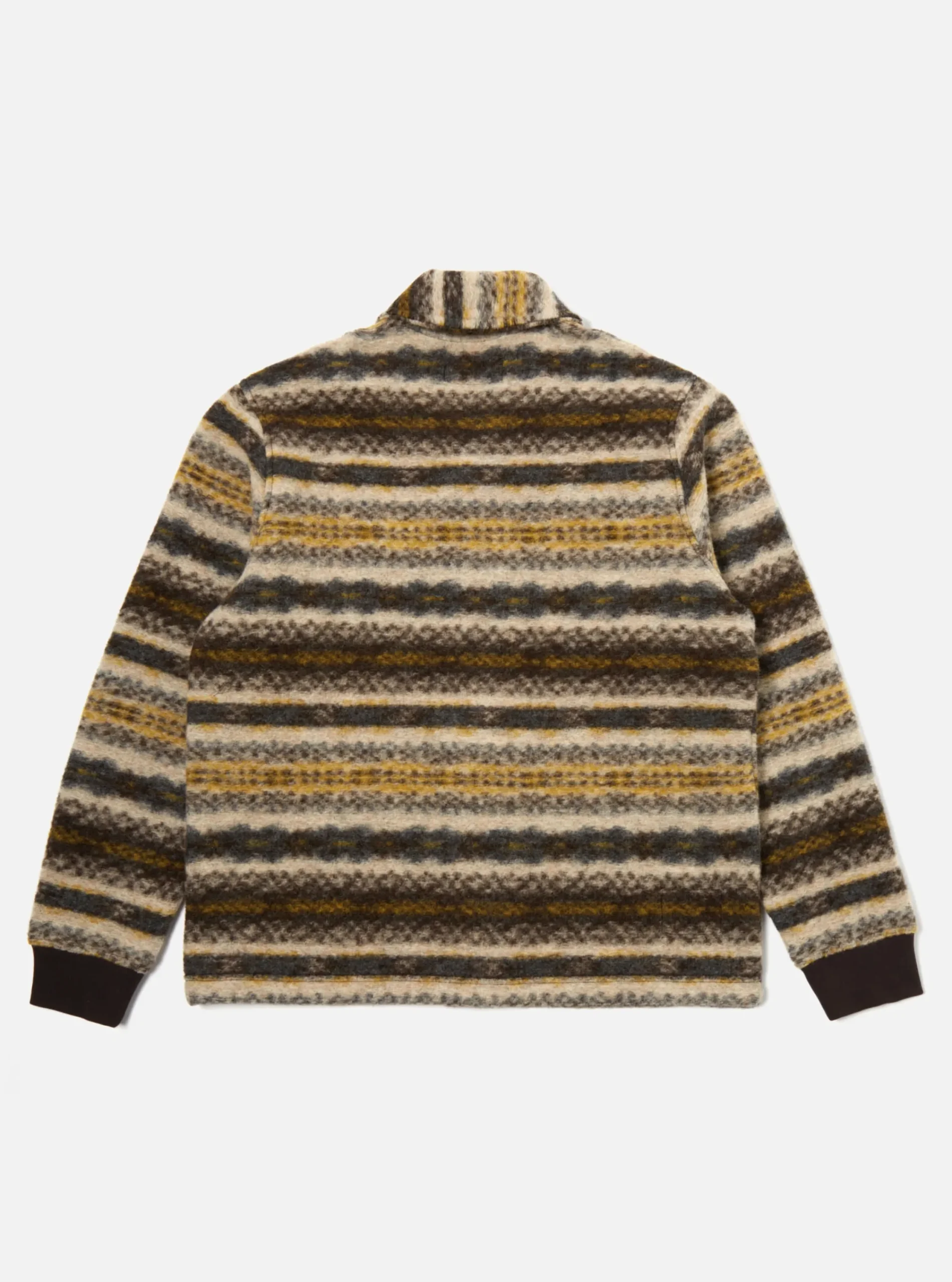 Shop New York Cardigan In Fairisle Wool Mix Men Fleece.