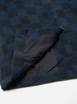 Clearance Overcoat In Navy Checkerboard Lambswool Men Coats & Outerwear.