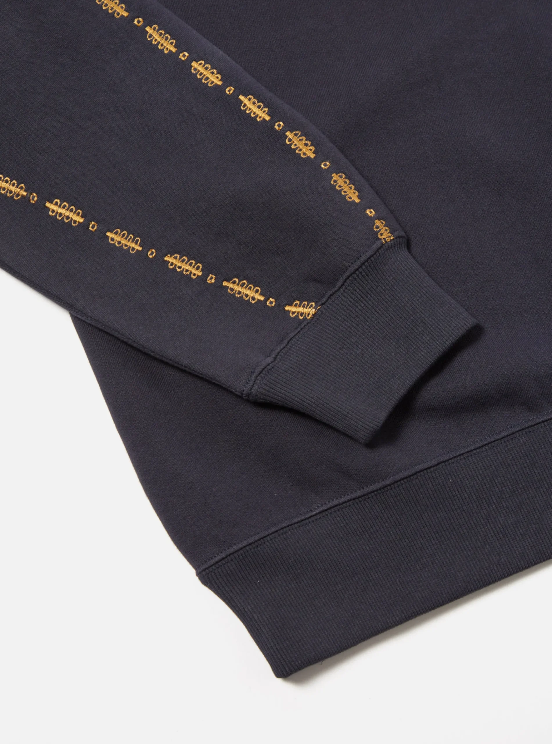 Shop Oversized Crew Sweatshirt In Navy Embroidered Brushback Men Tees & Sweats.