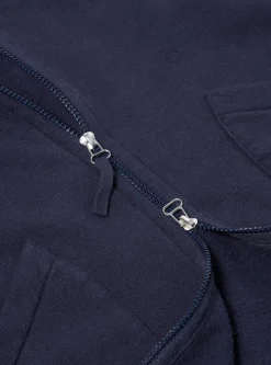 Outlet Oxford Bomber Jacket In Navy Dry Handle Brushback Men Jackets.