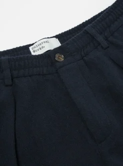 Best Oxford Pant In Navy Recycled Soft Wool Men Suiting.