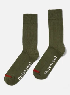 Clearance 3 Pack Modal Sock In Ecru/Grey/Green Rib Knit Men Underwear & Socks.