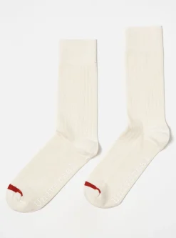 Clearance 3 Pack Modal Sock In Ecru/Grey/Green Rib Knit Men Underwear & Socks.