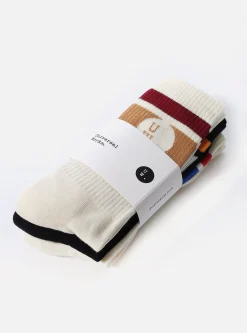Cheap 3 Pack Sport Sock In Ecru/Black Cotton Men Underwear & Socks.
