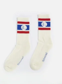 Cheap 3 Pack Sport Sock In Ecru/Black Cotton Men Underwear & Socks.