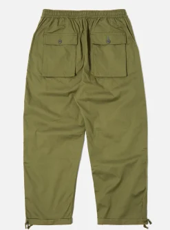 Store Parachute Pant In Olive Fine Twill Men Trousers.