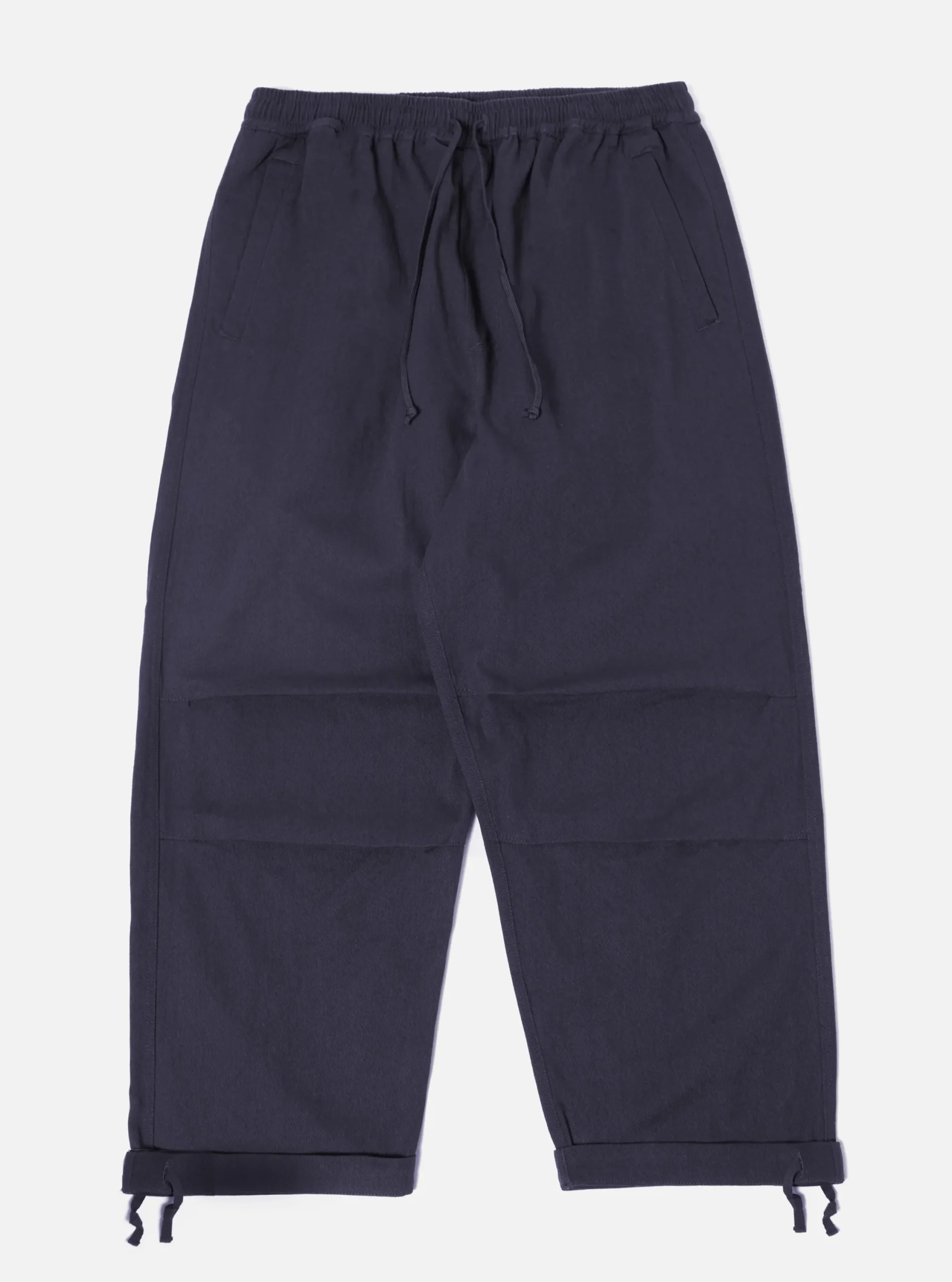 Fashion Parachute Pant In Navy Winter Twill Men Trousers.