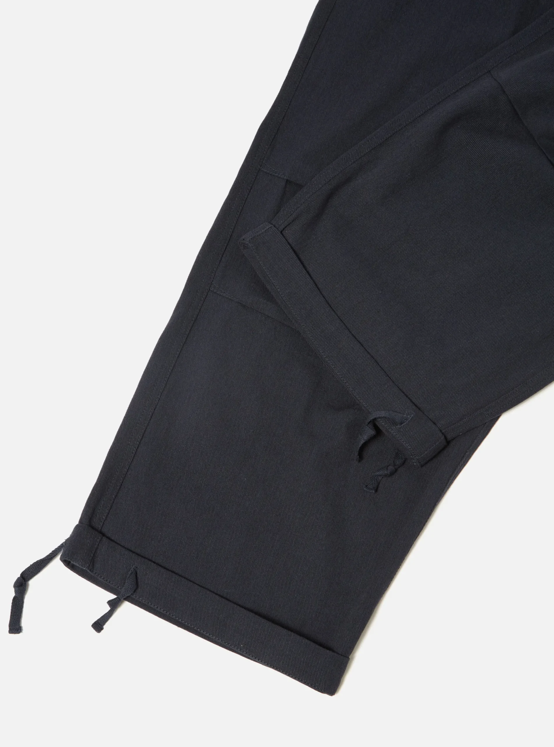 Fashion Parachute Pant In Navy Winter Twill Men Trousers.