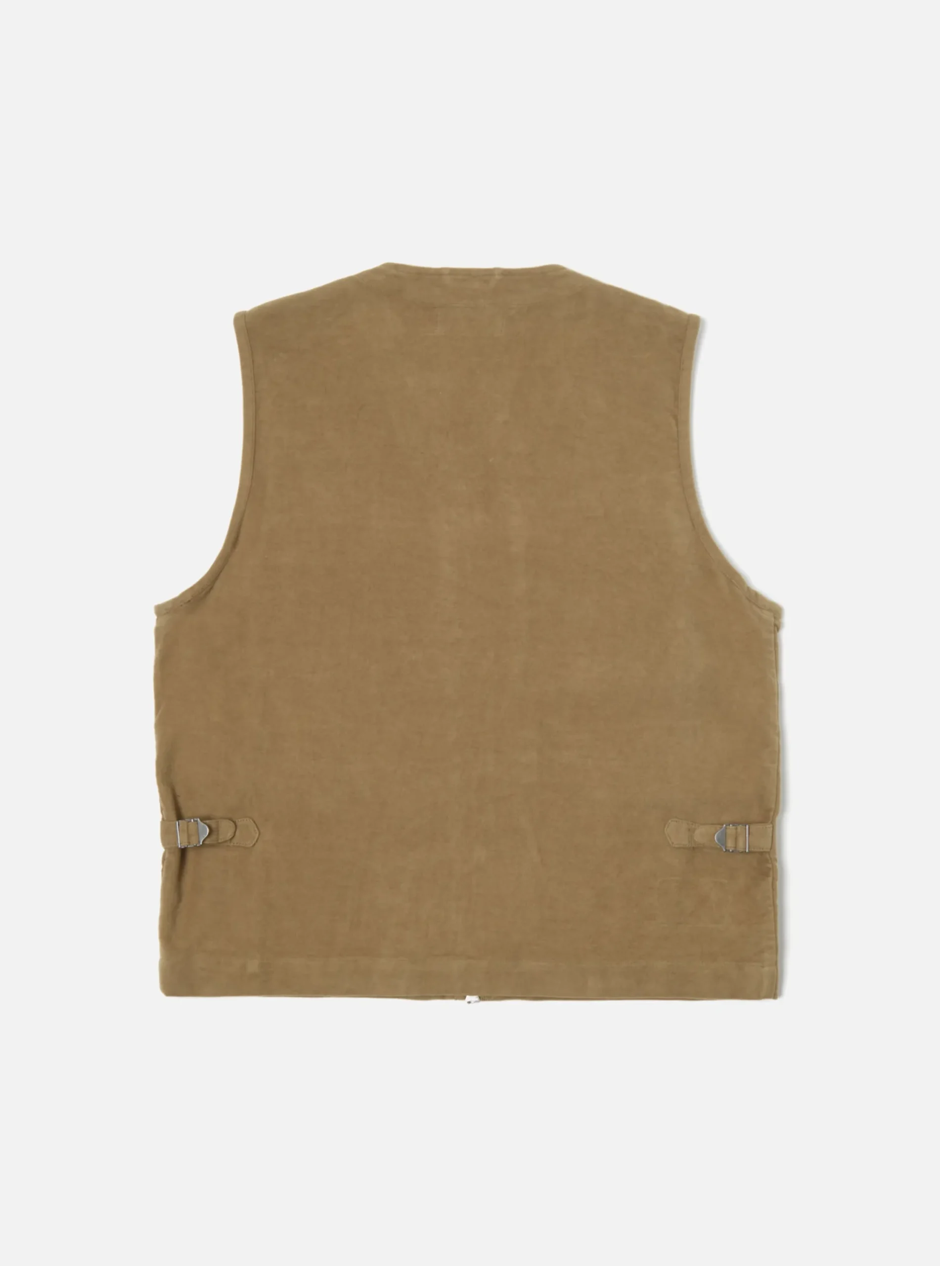 Outlet Photographers Gilet In Lovat Lightweight Moleskin Men Waistcoats & Gilets.
