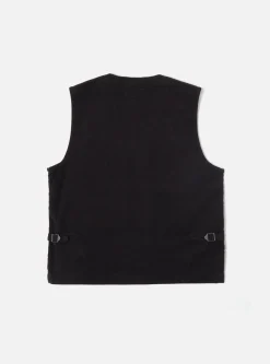 Sale Photographers Gilet In Dark Navy Lightweight Moleskin Men Waistcoats & Gilets.