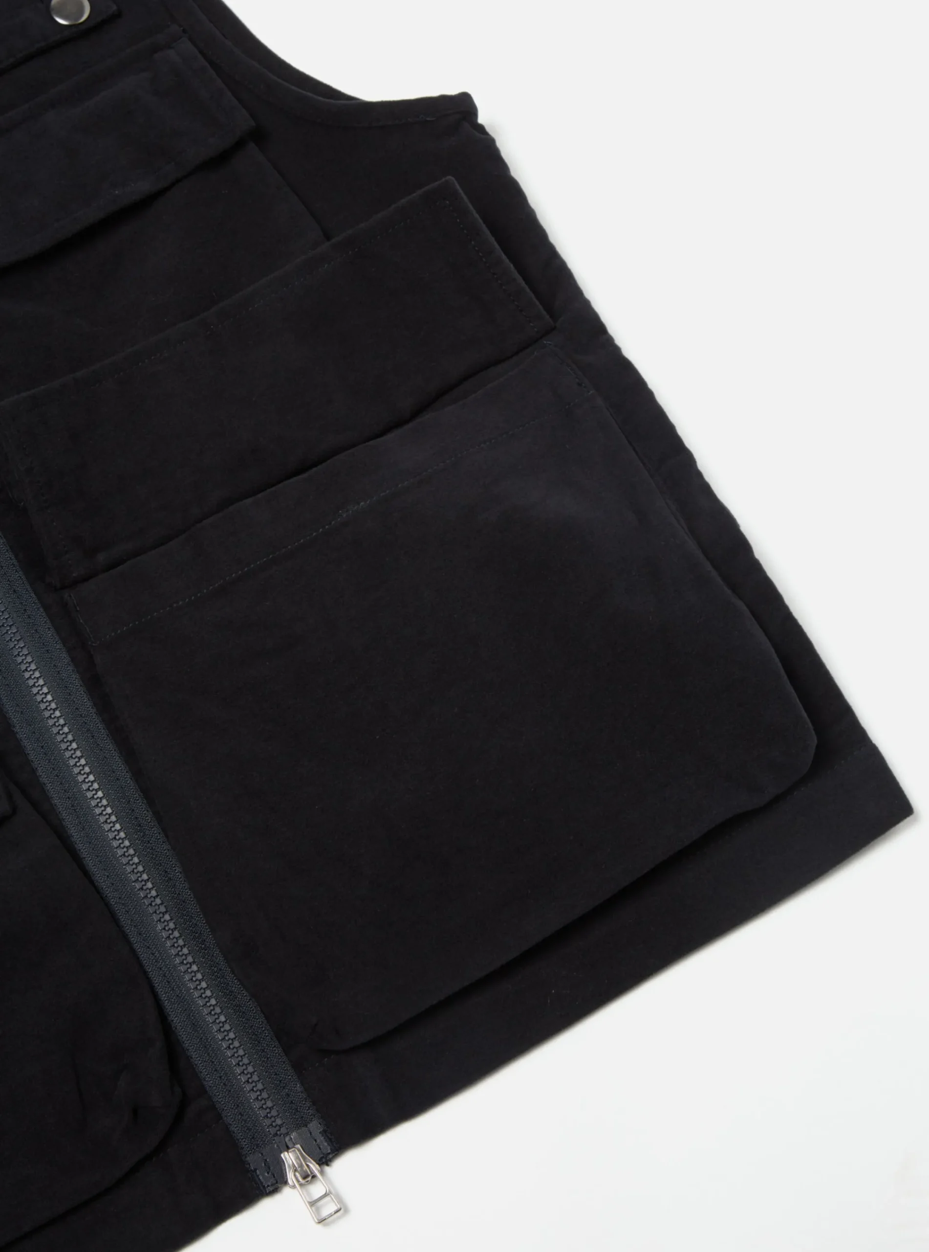 Sale Photographers Gilet In Dark Navy Lightweight Moleskin Men Waistcoats & Gilets.
