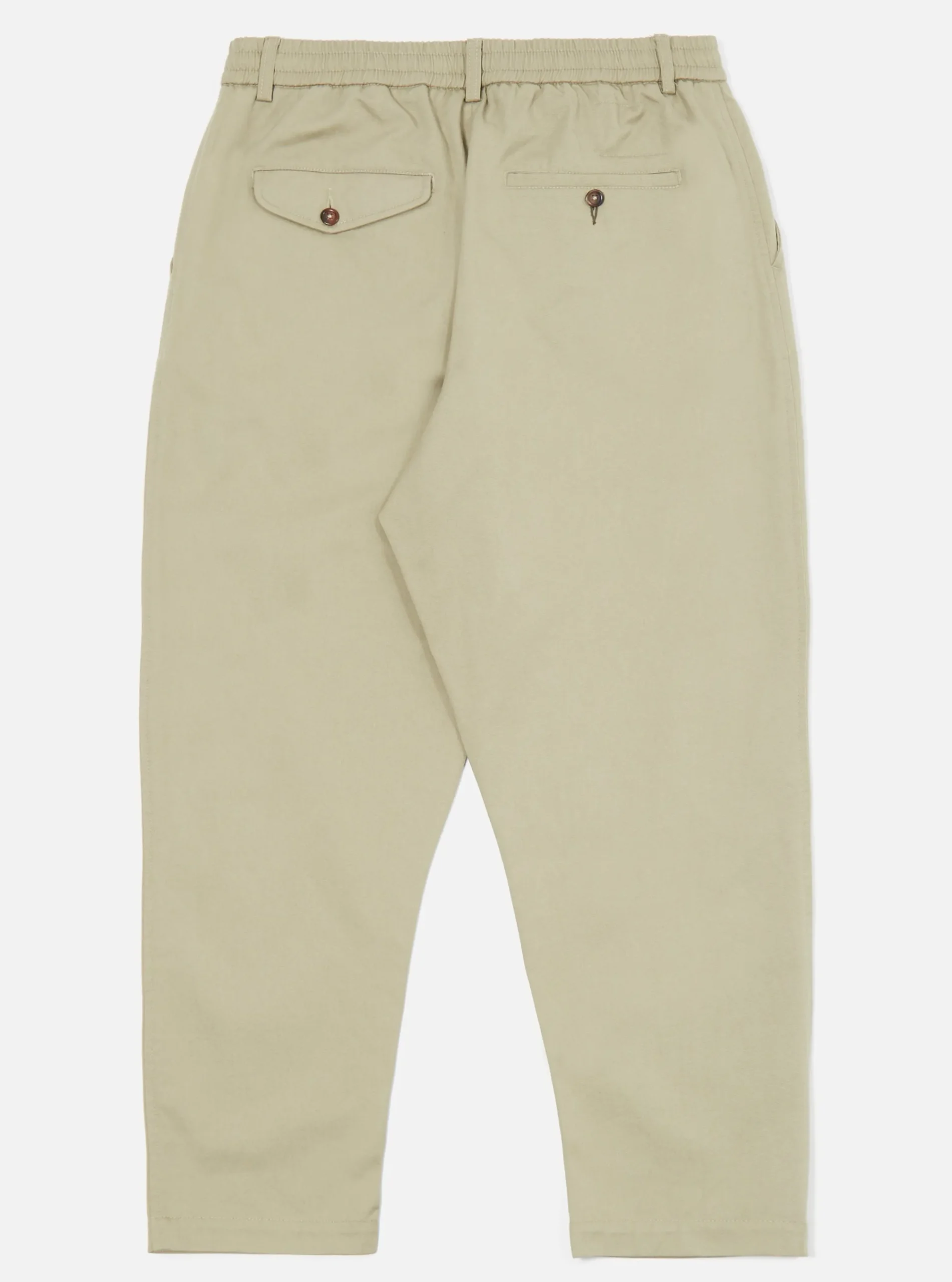 Cheap Pleated Track Pant In Stone Twill Men Trousers.