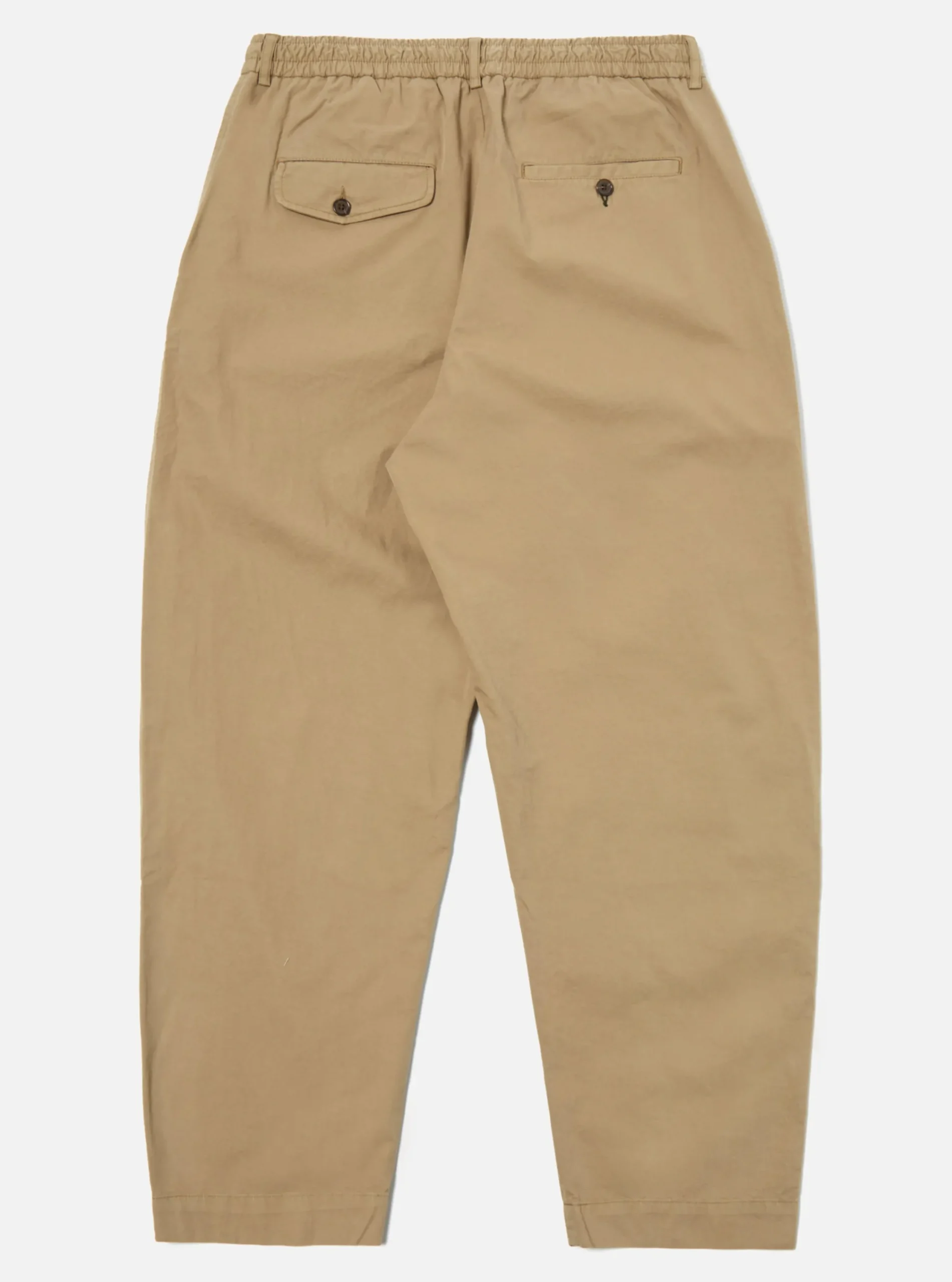 Sale Pleated Track Pant In Sand Organic Utility Cotton Men Trousers.